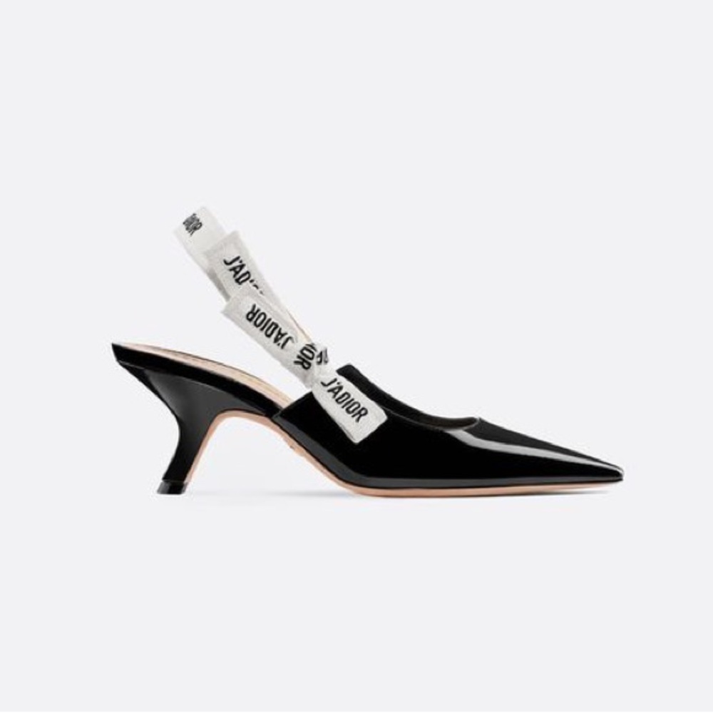 Christian Dior J'Adior Slingback Pump, Dior Black Patent Calfskin